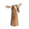 Hello Honey® 11" Brown & White Hand-Painted Decorative Stoneware Goat Vase